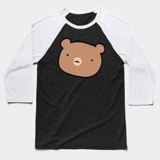 Cute Bear Face Baseball T-Shirt